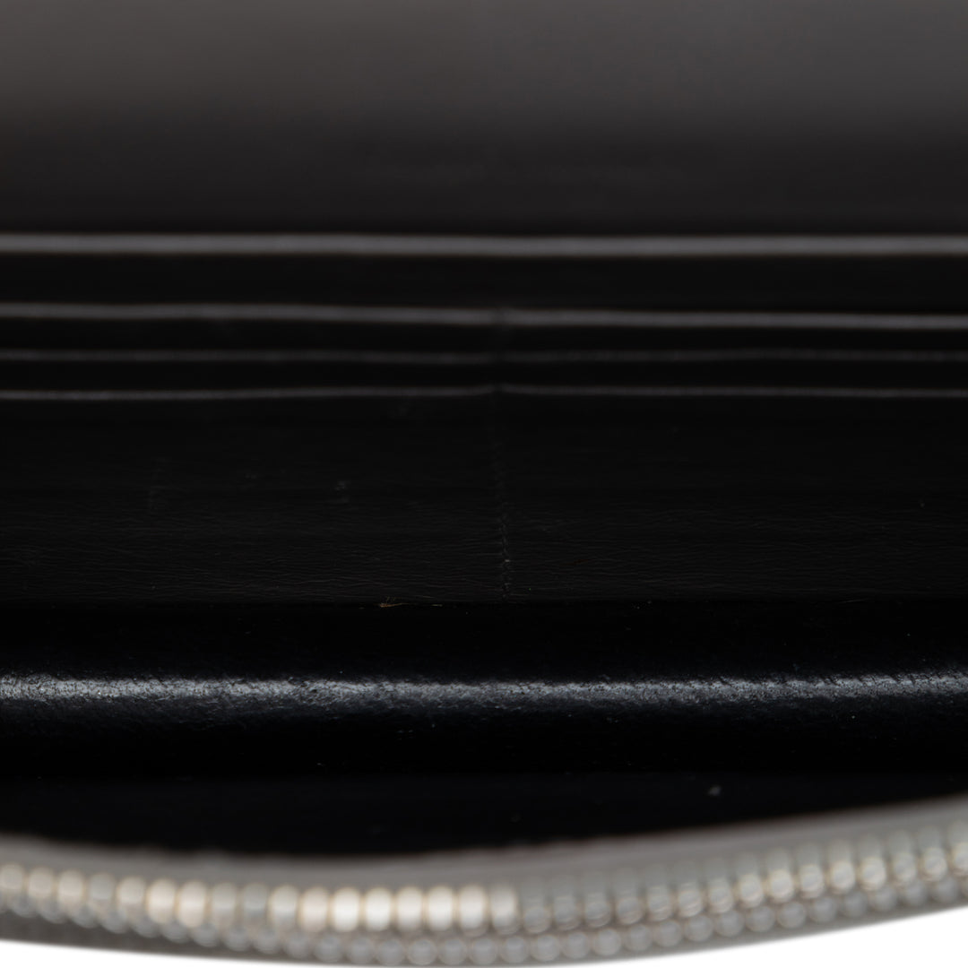 Saint Laurent Croc embossé Cuir Monogram Kate Pompon Wallet on Chain