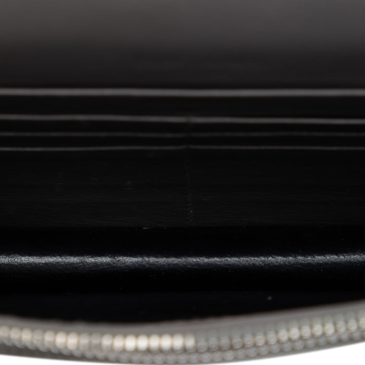 Saint Laurent Croc embossé Cuir Monogram Kate Pompon Wallet on Chain