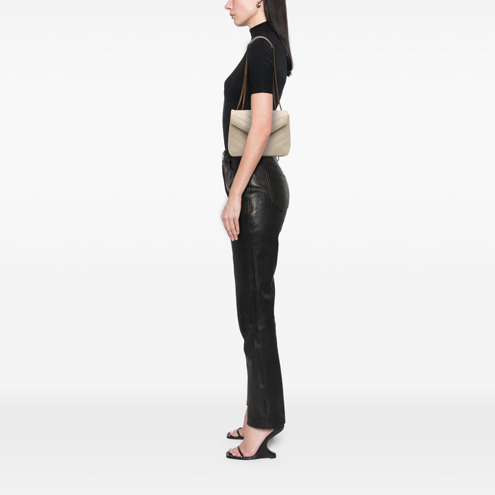 Saint Laurent Small Matelasse Cuir de veau Monogram LouLou Sac bandoulière