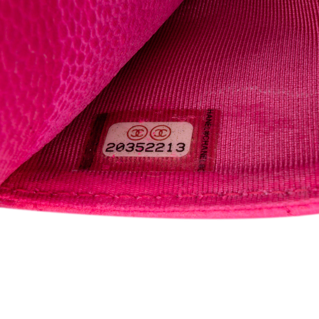 Classic Caviar Wallet On Chain Pink - Gaby Paris