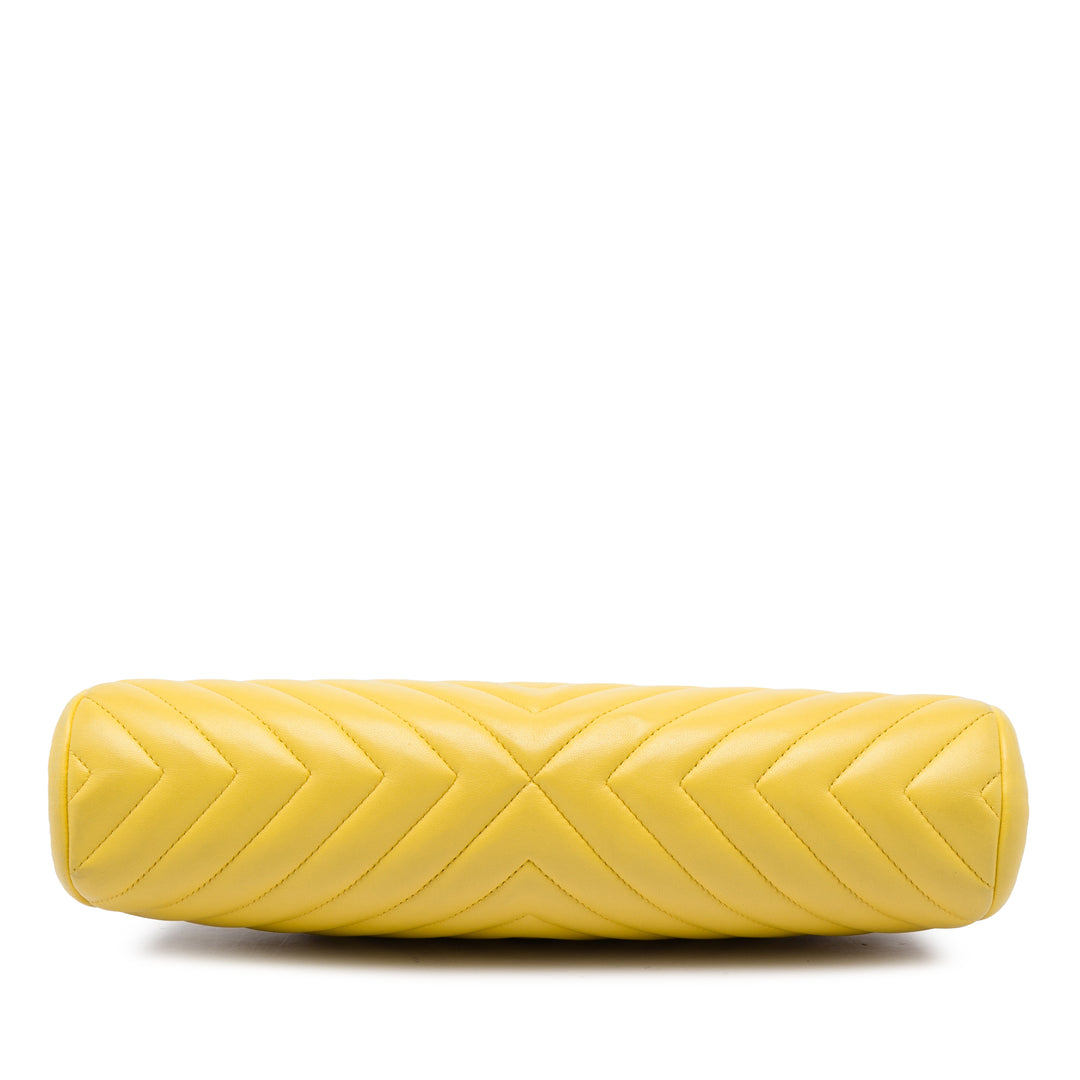 Chanel Chevron Cuir d’agneau Kisslock Pochette