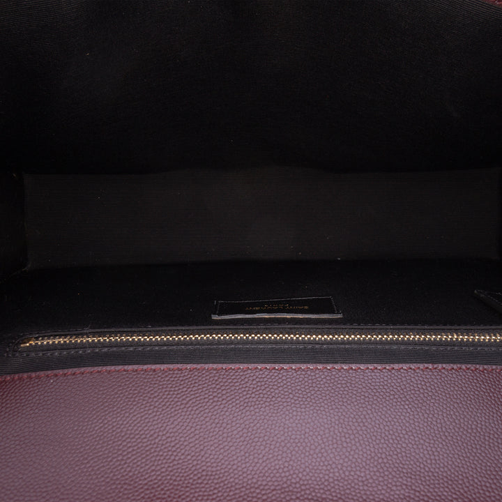 Chevron Grain de Poudre Sac enveloppe Grand Monogram Rouge