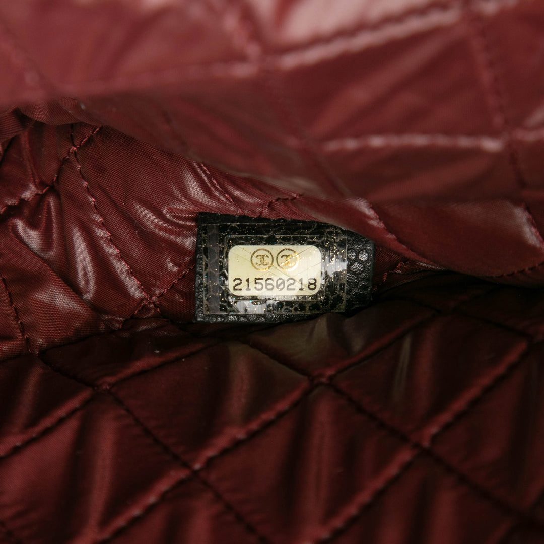Chanel Matelassé Surpiqué Zippé Pochette Grand Cuir de veau