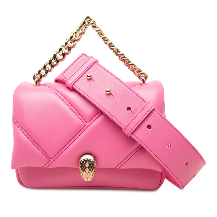 Bvlgari Sac à main Serpenti Cabochon Mini Rose – vue principale – GABY PARIS