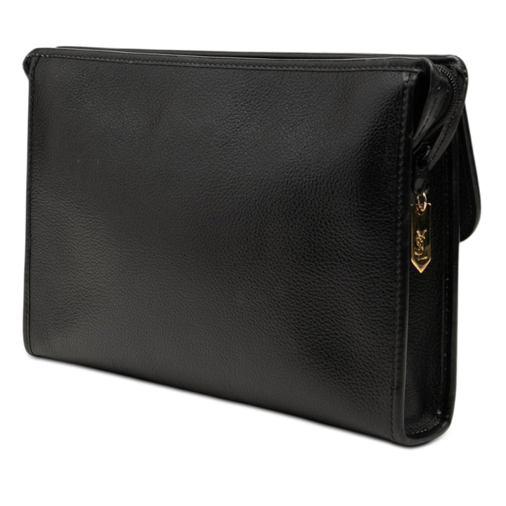 Saint Laurent Pochette grainé Cuir de veau grainé Noir – vue 2 – GABY PARIS