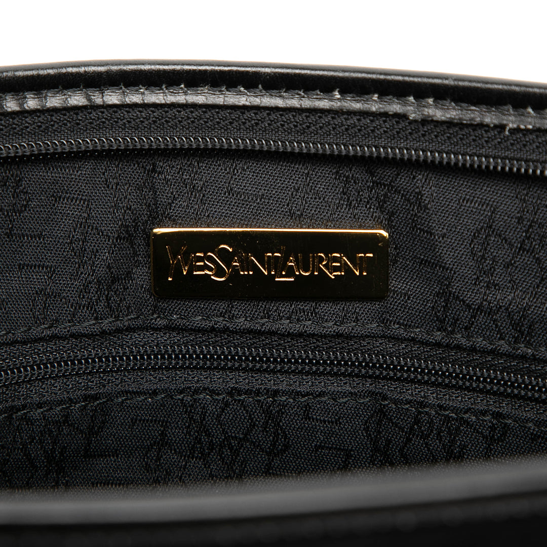 Saint Laurent Pochette grainé Cuir de veau grainé Noir – vue 5 – GABY PARIS