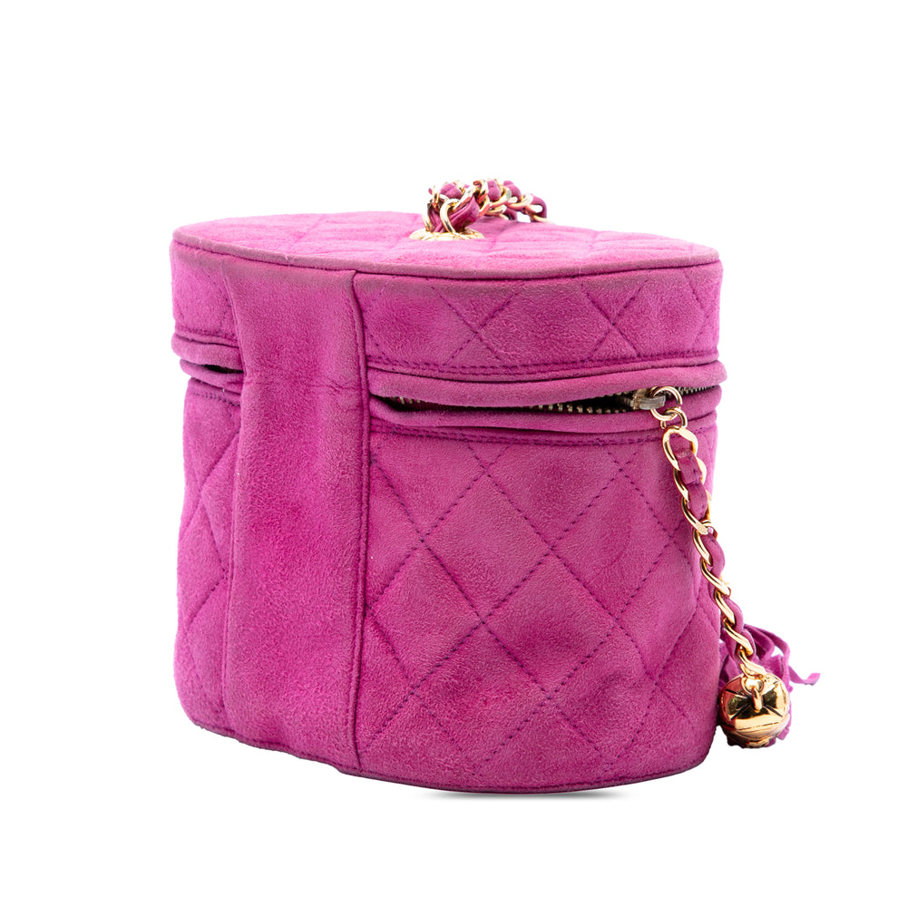 Chanel Matelassé Pompon Vanity Violet – vue 2 – GABY PARIS