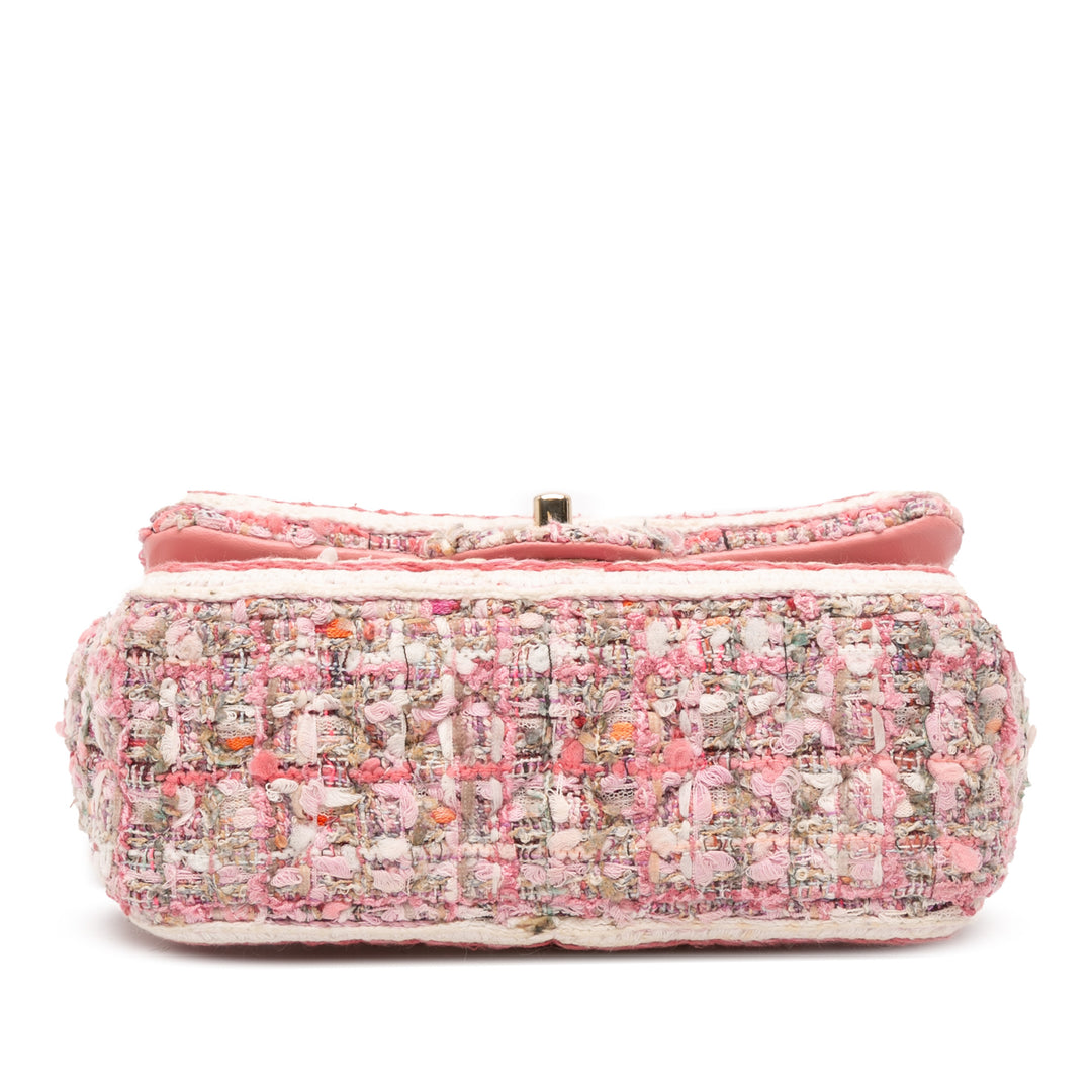 Chanel Mini Rectangular Classic Tweed Braid Flap Rose – GABY PARIS Authentique