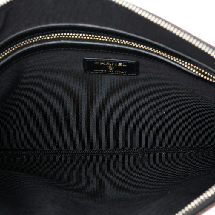 Chanel Medium Croc embossé Cuir de veau Mademoiselle Gabrielle Signature Pochette