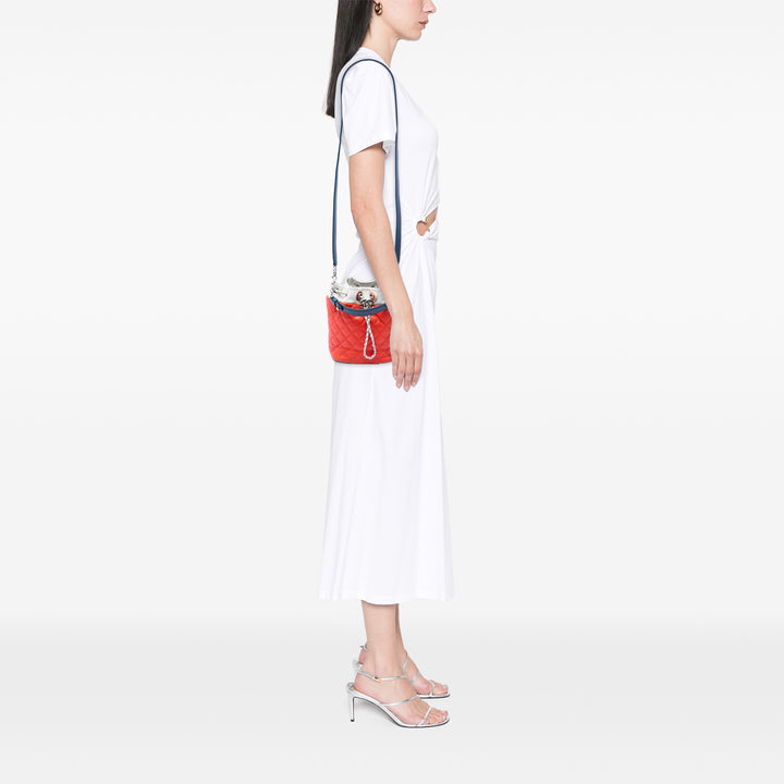Chanel CC Multicolor Matelassé Cuba Sac à cordon seau Cuir d'agneau
