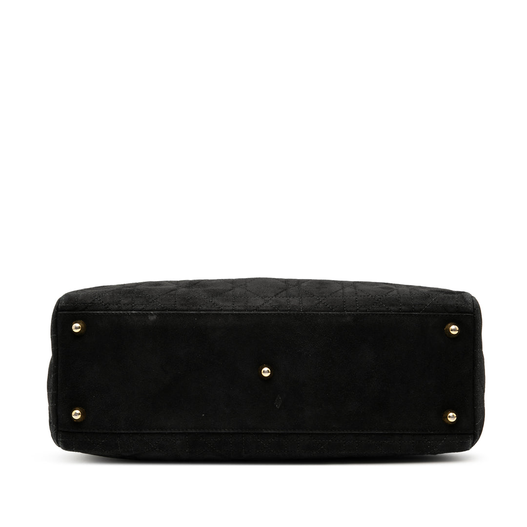 Dior Large Daim Cannage Lady Dior Noir – GABY PARIS Authentique
