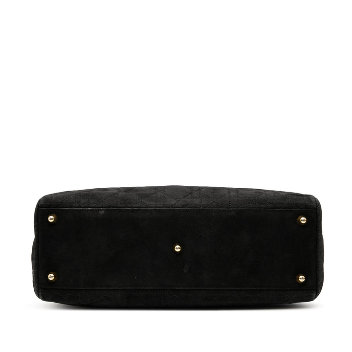 Dior Large Daim Cannage Lady Dior Noir – GABY PARIS Authentique