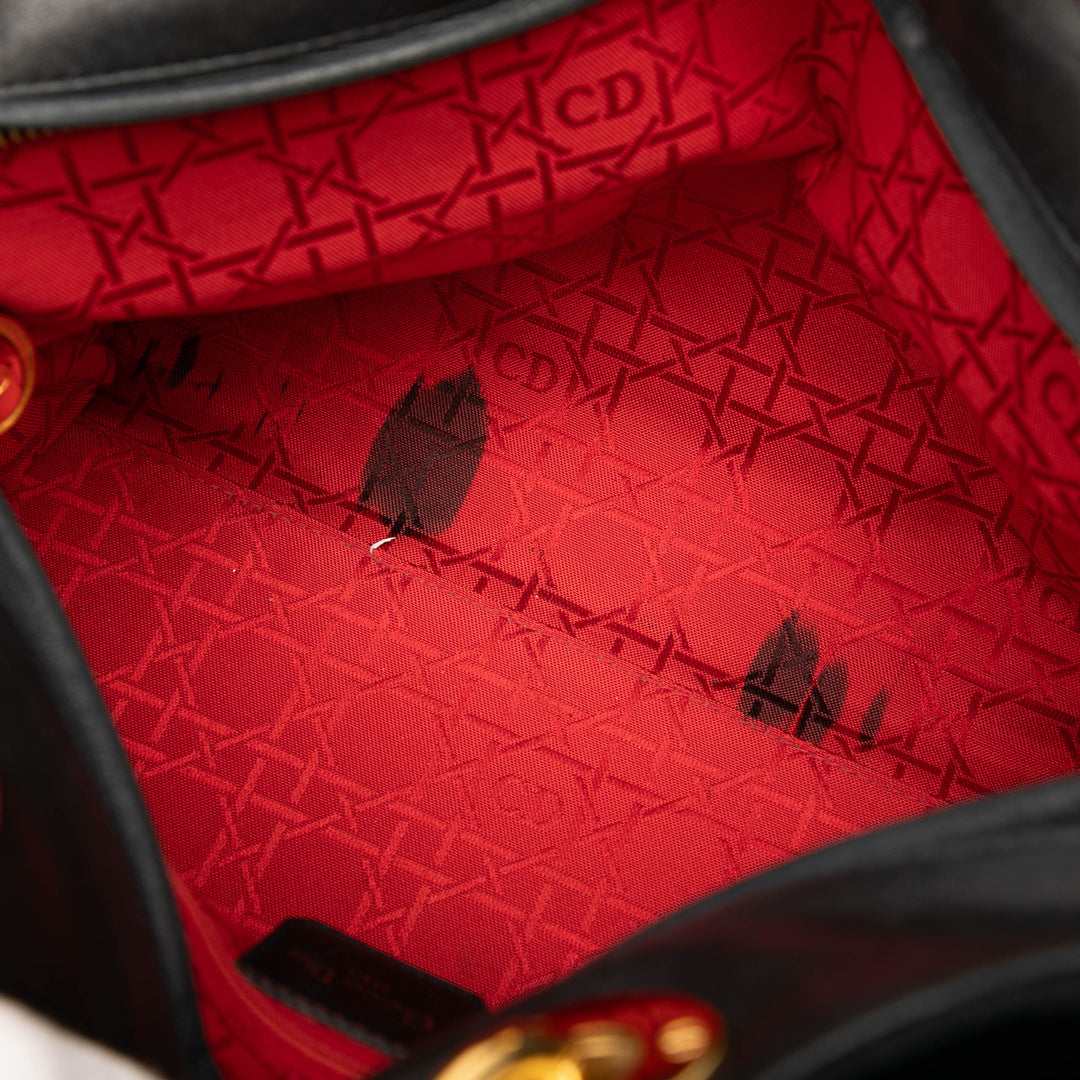 Dior Large Daim Cannage Lady Dior Noir – GABY PARIS Authentique