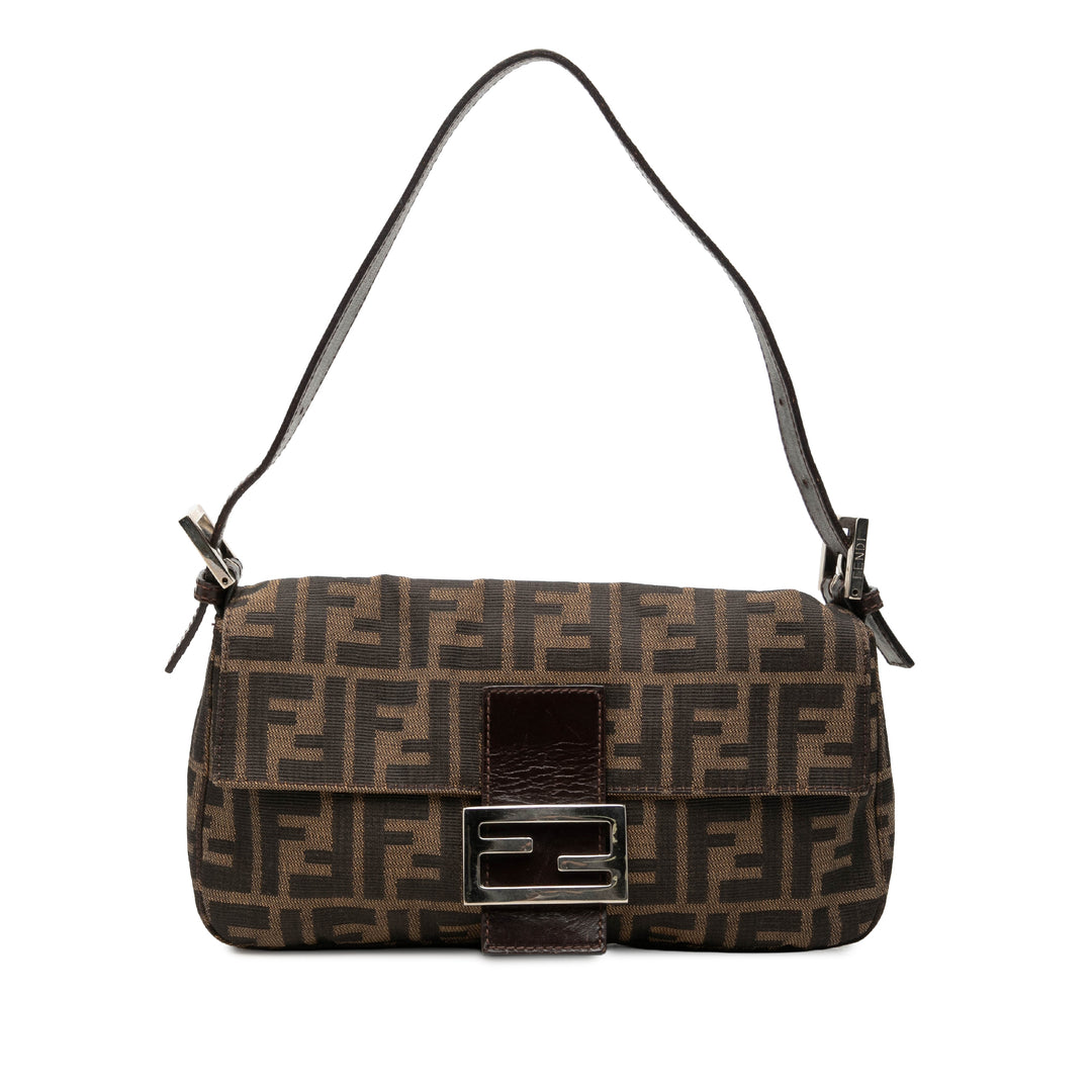 Fendi Zucca Baguette Marron – vue principale – GABY PARIS