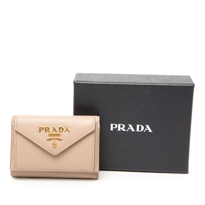 Prada Vitello Move Trifold Portefeuille