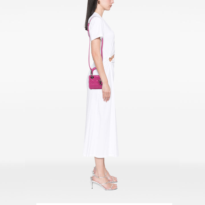 Lady Dior Cannage Mini Cuir d'agneau Rose