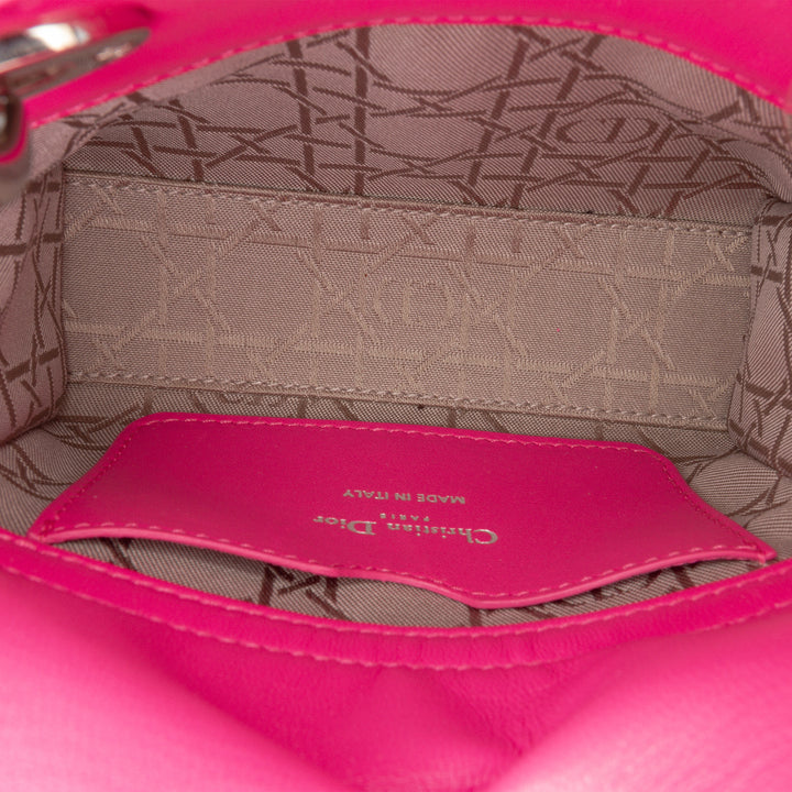 Lady Dior Cannage Mini Cuir d'agneau Rose