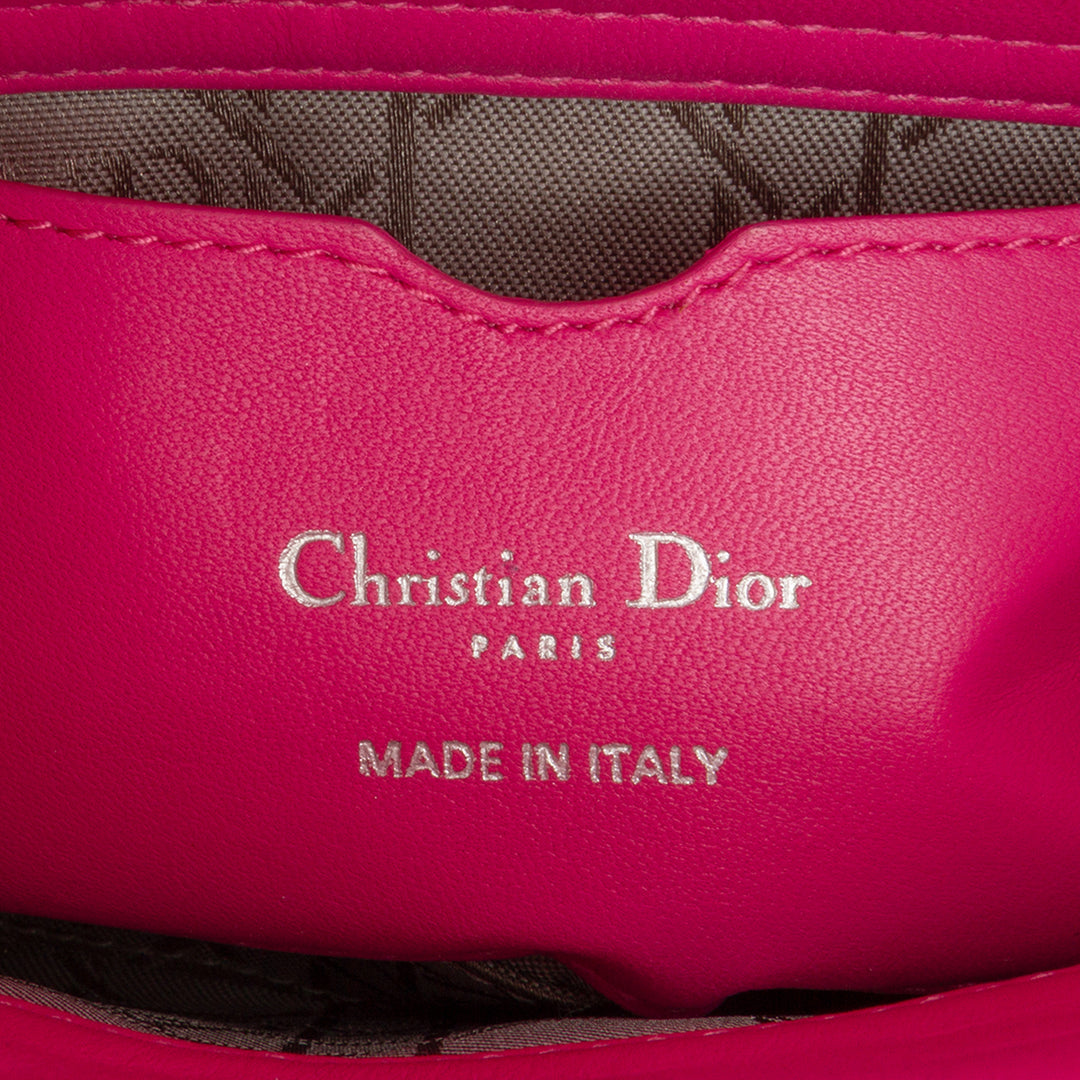 Lady Dior Cannage Mini Cuir d'agneau Rose