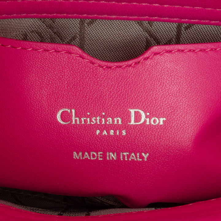 Lady Dior Cannage Mini Cuir d'agneau Rose