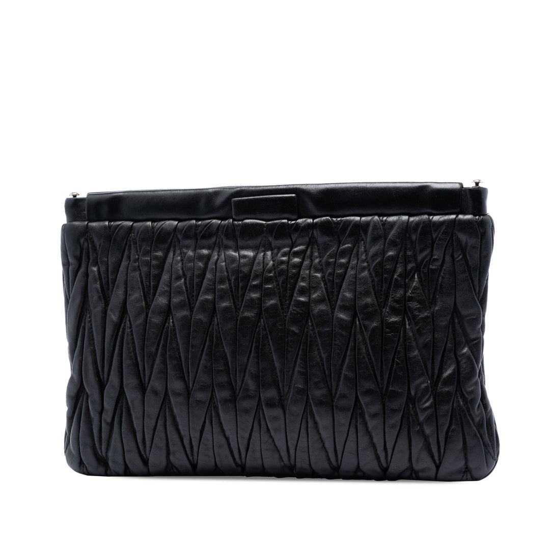 Miu Miu Matelasse Nappa Frame Pochette