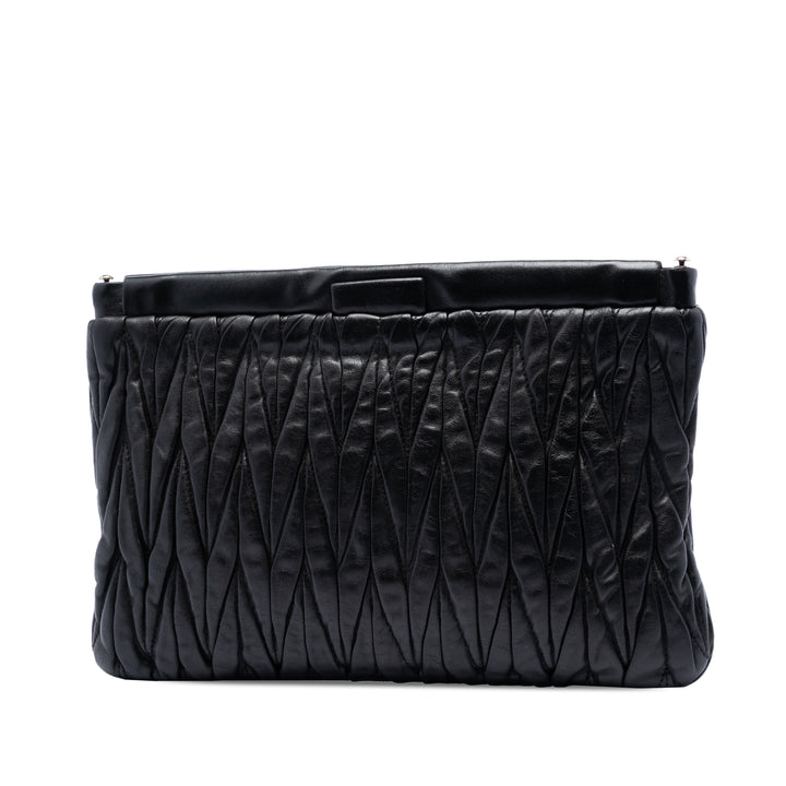 Miu Miu Matelasse Nappa Frame Pochette