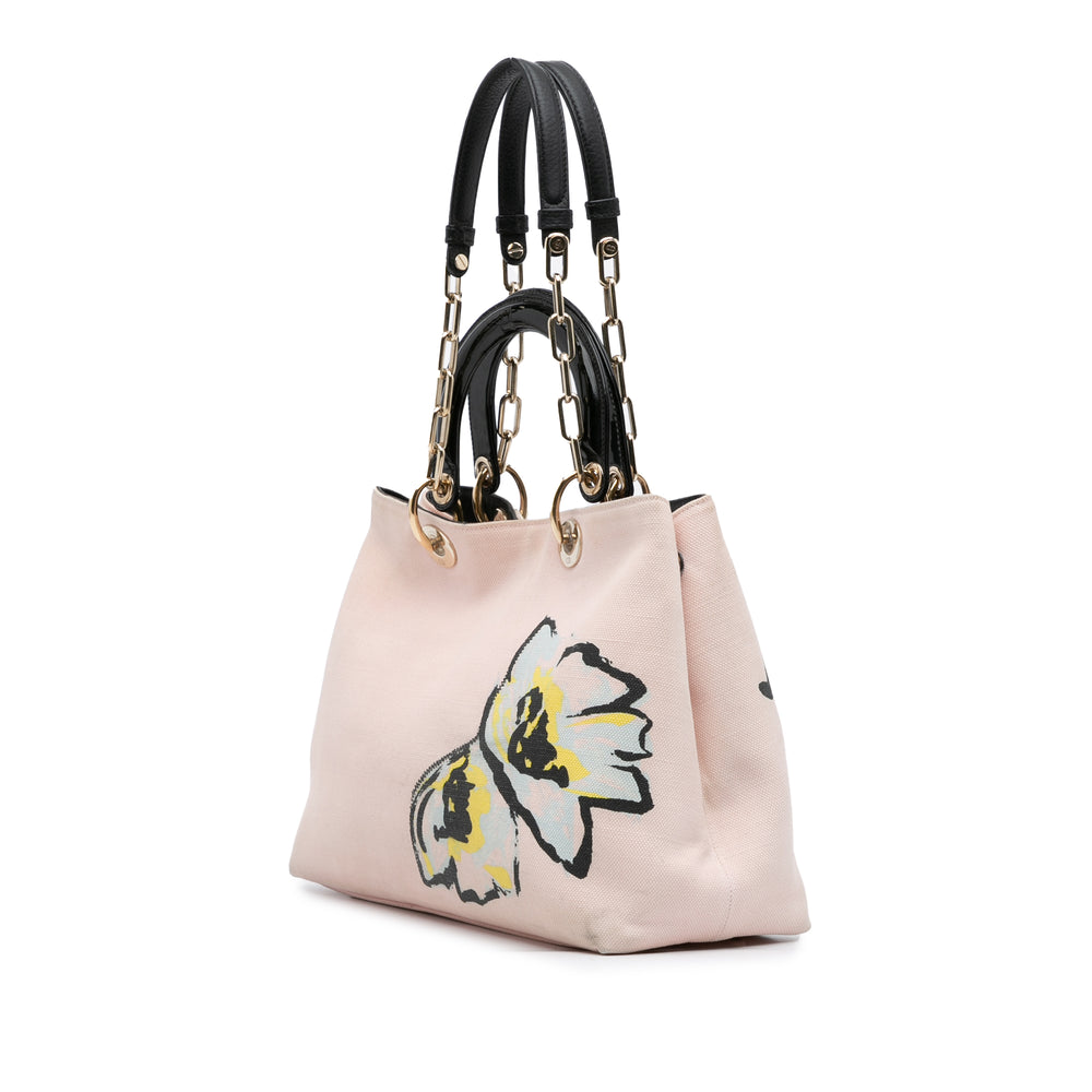Dior Limited Edition Medium Toile Floral Printed Diorissimo Sac cartable Rose – GABY PARIS Authentique
