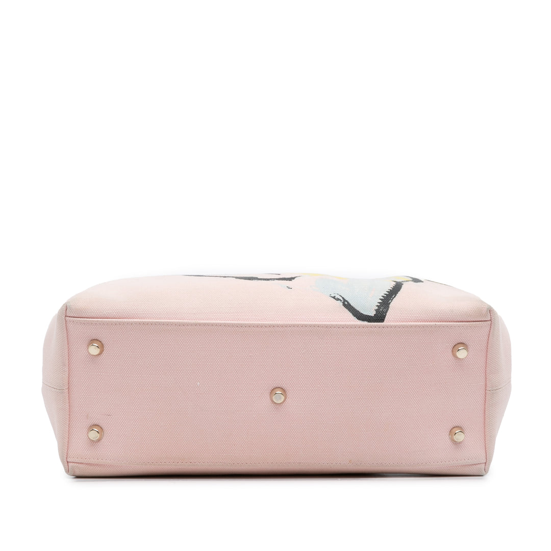 Dior Limited Edition Medium Toile Floral Printed Diorissimo Sac cartable Rose – GABY PARIS Authentique