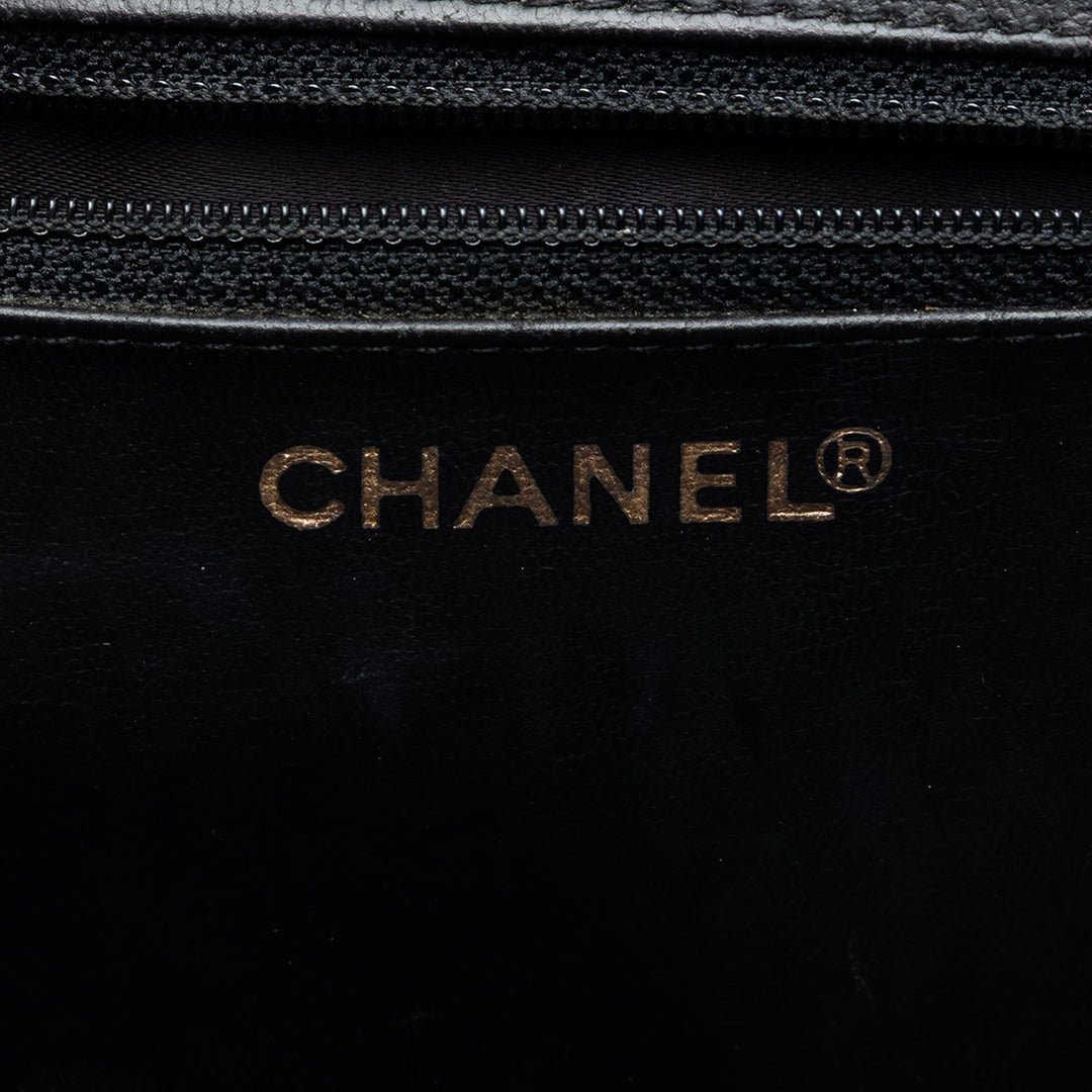 CC Vanity Boîte Étui Cuir caviar Noir