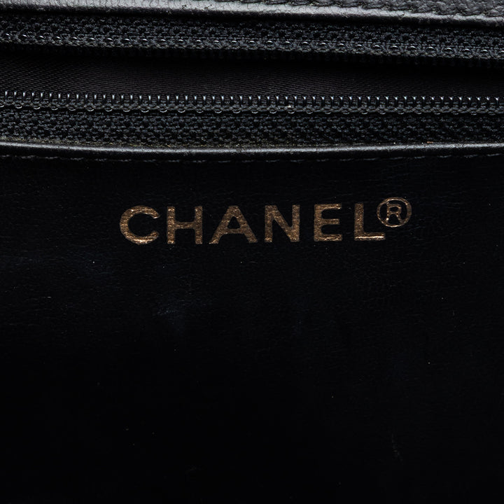 CC Vanity Boîte Étui Cuir caviar Noir