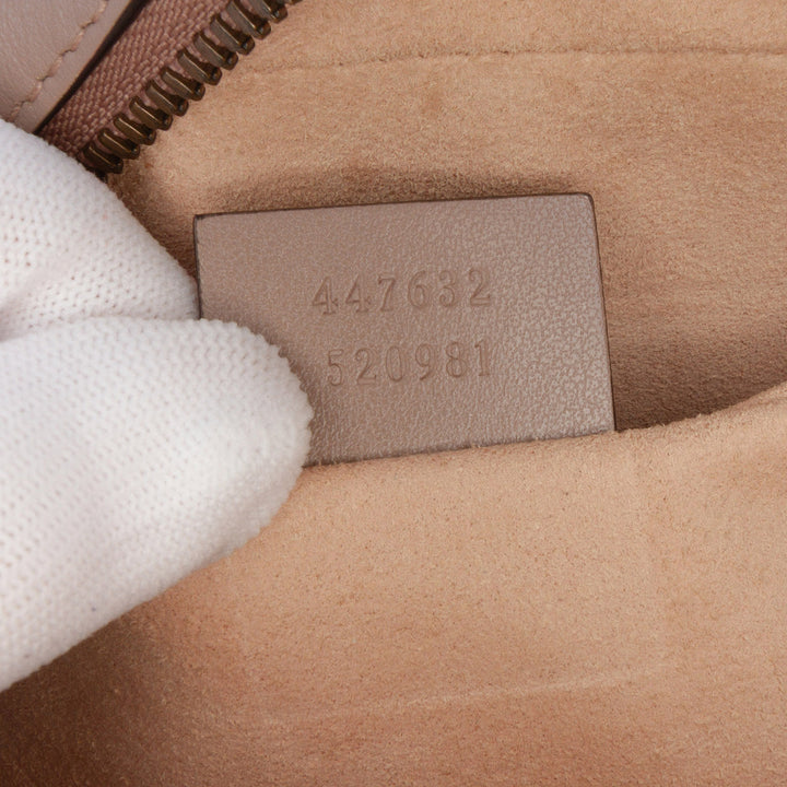 Gucci Small GG Marmont Matelasse Cuir Sac porté croisé Marron