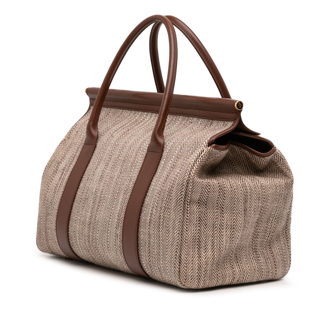 Loro Piana Toile Herringbone et Cuir Loom L32