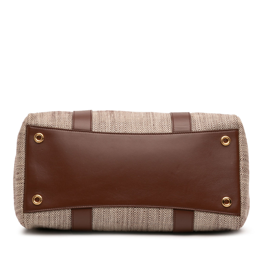 Loro Piana Toile Herringbone et Cuir Loom L32