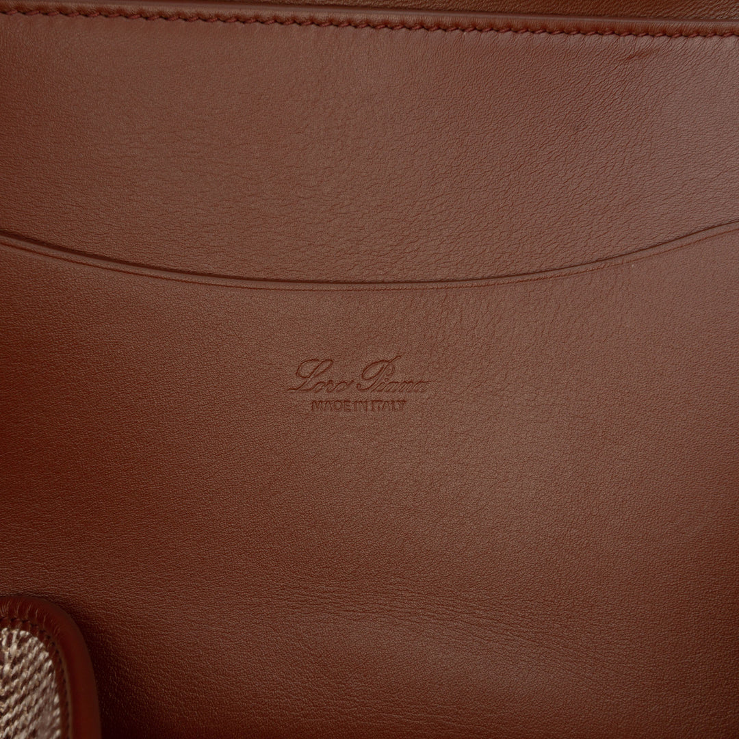 Loro Piana Toile Herringbone et Cuir Loom L32