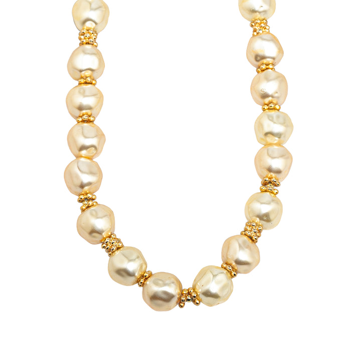 Faux Pearl Necklace White - Gaby Paris