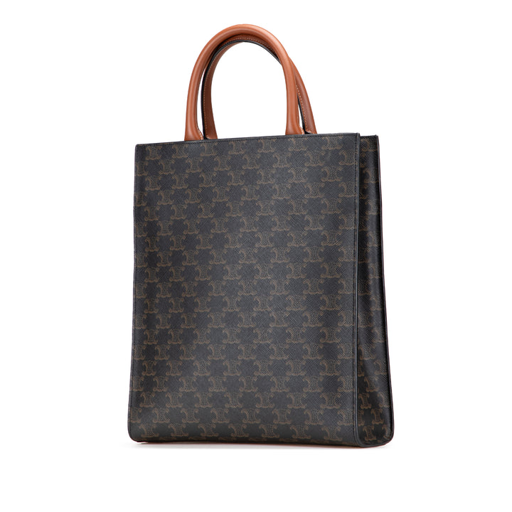 Celine Small Triomphe Coated Toile Cabas vertical Cabas