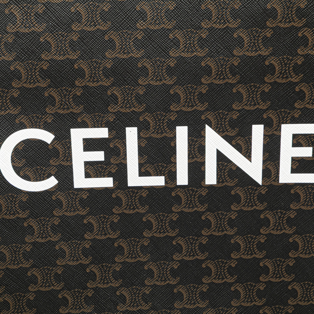 Celine Small Triomphe Coated Toile Cabas vertical Cabas