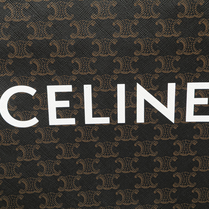 Celine Small Triomphe Coated Toile Cabas vertical Cabas