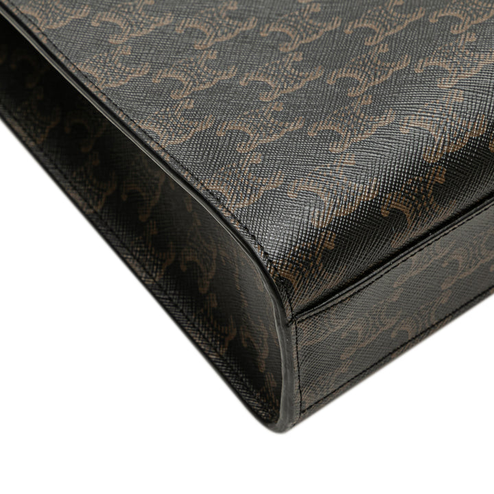 Celine Small Triomphe Coated Toile Cabas vertical Cabas