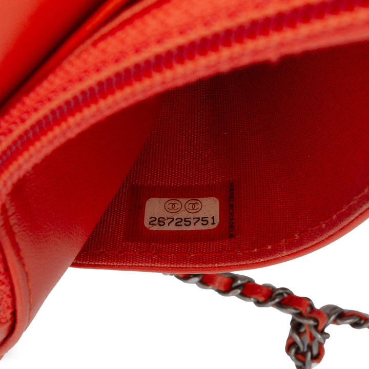 Chanel Matelassé Caviar Boy Wallet on Chain