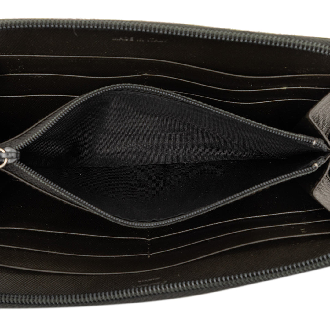 Prada Tessuto Zip Around Portefeuille