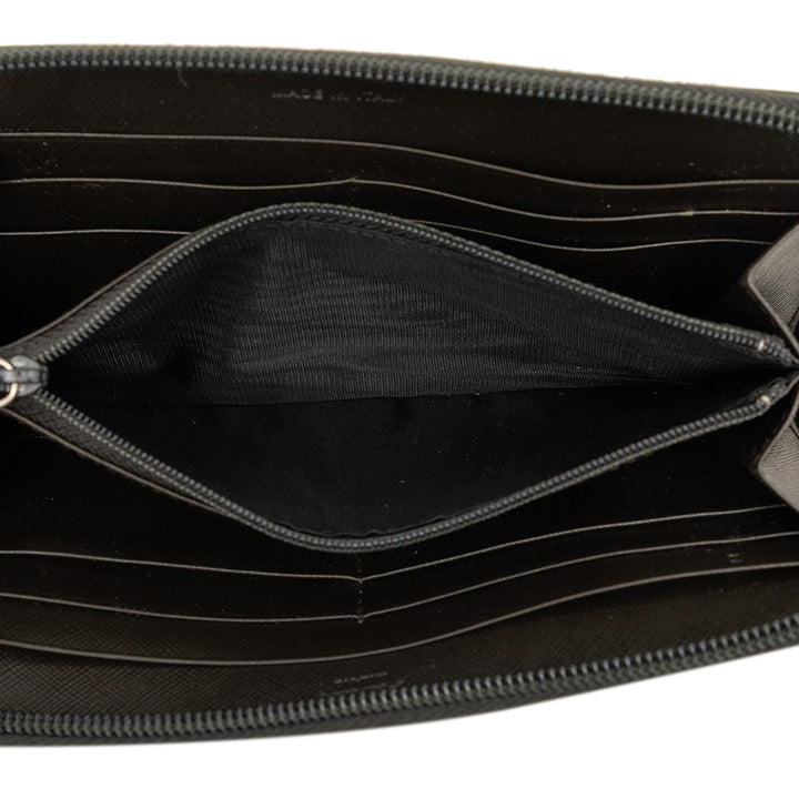 Prada Tessuto Zip Around Portefeuille