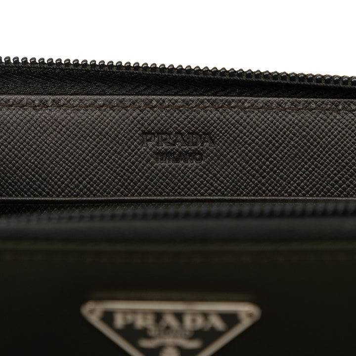 Prada Tessuto Zip Around Portefeuille
