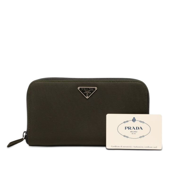 Prada Tessuto Zip Around Portefeuille
