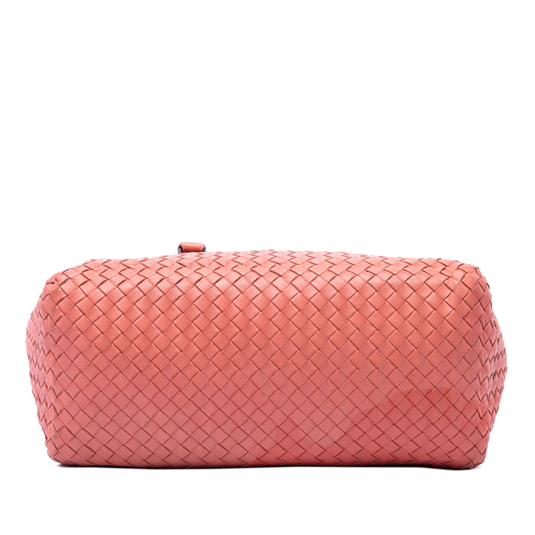 Bottega Veneta Cabas Intrecciato Brick nappa Rose – vue 3 – GABY PARIS