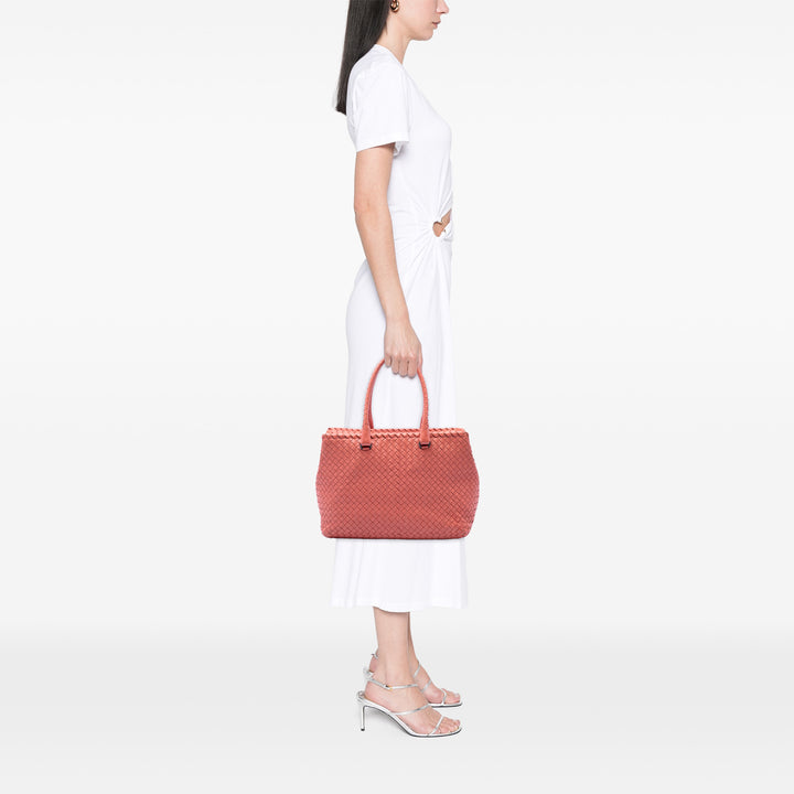 Bottega Veneta Cabas Intrecciato Brick nappa Rose – vue 6 – GABY PARIS