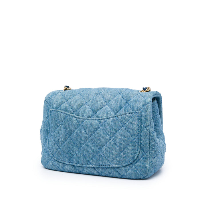 Chanel Classic Carré Perle Crush Rabat simple Mini Jean