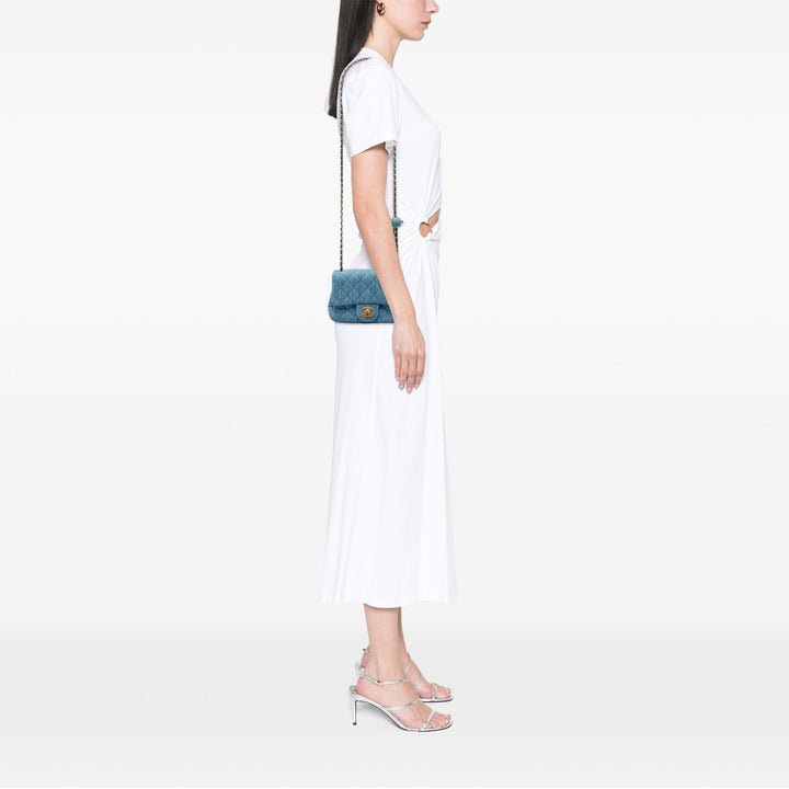 Chanel Classic Carré Perle Crush Rabat simple Mini Jean