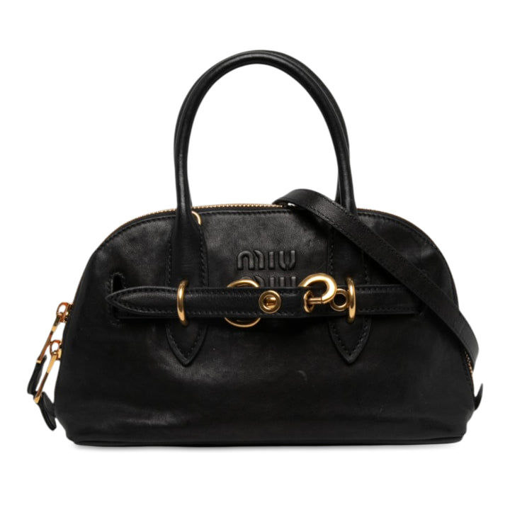 Miu Miu Aventure Sac Petit nappa Noir – vue principale – GABY PARIS