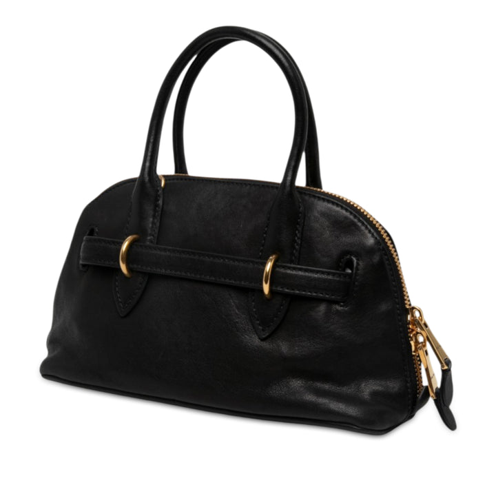 Miu Miu Aventure Sac Petit nappa Noir – vue 2 – GABY PARIS