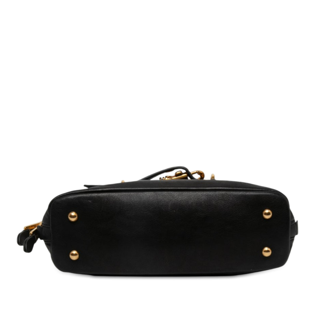 Miu Miu Aventure Sac Petit nappa Noir – vue 3 – GABY PARIS